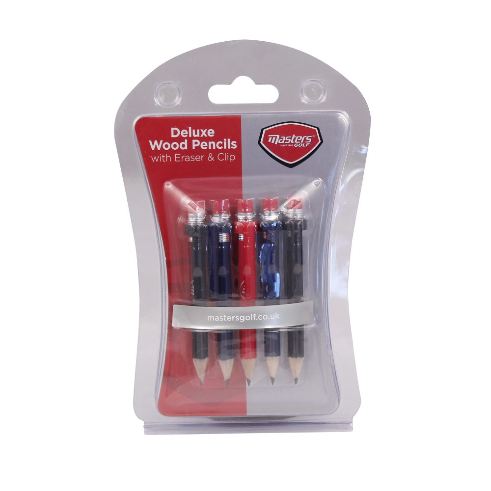 Masters Wood Pencils with Clip & Eraser